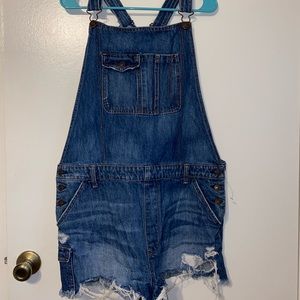 American Eagle denim overalls